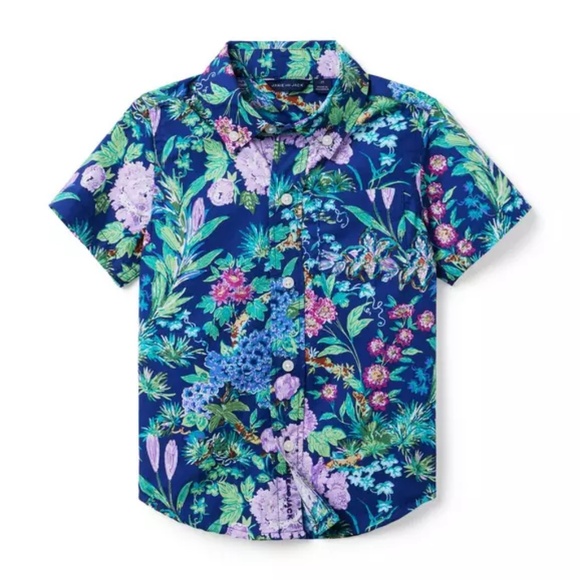 Janie and Jack Floral Poplin Shirt - 5 - Picture 1 of 5